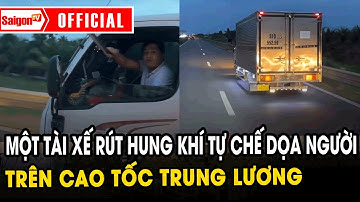 Trên cao tốc Trung Lương – Mỹ Thuận, một tài xế rút hung khí tự chế dọa người | Tin tức SaigonTV