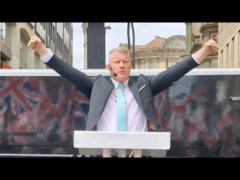 Britain First leader Paul Golding gives epic speech at Birmingham rally!