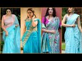 💙Trending Sky blue saree designs| sky blue colour saree ka collection
