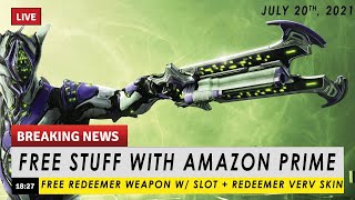 The Verv Collection Grows! | Warframe Prime Gaming Drop | Free Redeemer Weapon w/ Slot + Verv Skin!