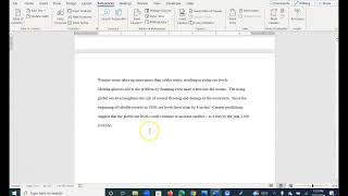 Information Word Processing - Module B - Global Warming End Version Update