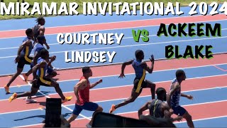 Courtney Lindsay DEFEAT Ackeem Blake In Epics Men’s 100m Final Section 2 | Miramar Invitational 2024