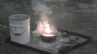 Aluminium (sawdust+powder) + Strontium nitrate ( Al + Sr(NO3)2 )