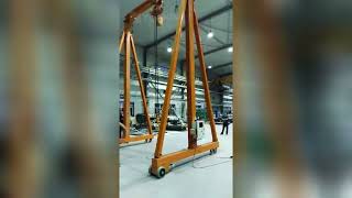 Famous A frame portable mobile gantry crane travelling on rubber tyres Net Worth