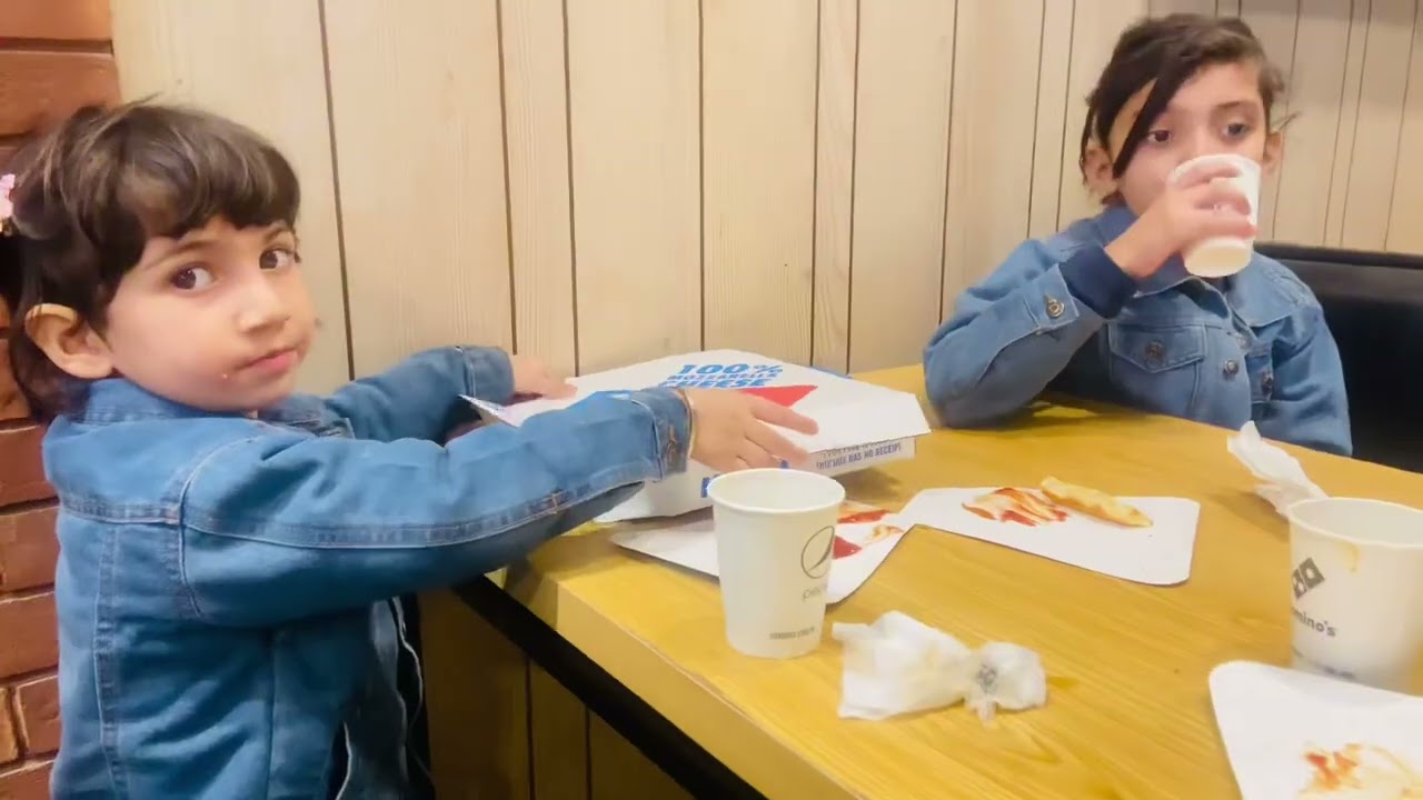 Dinner date with kids at Domino’s cantt sialkot 