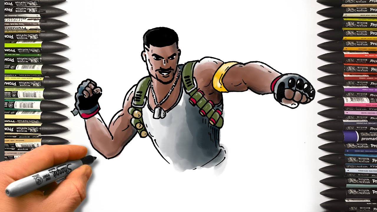 Рисуем скин Майлза Кросса из Fortnite