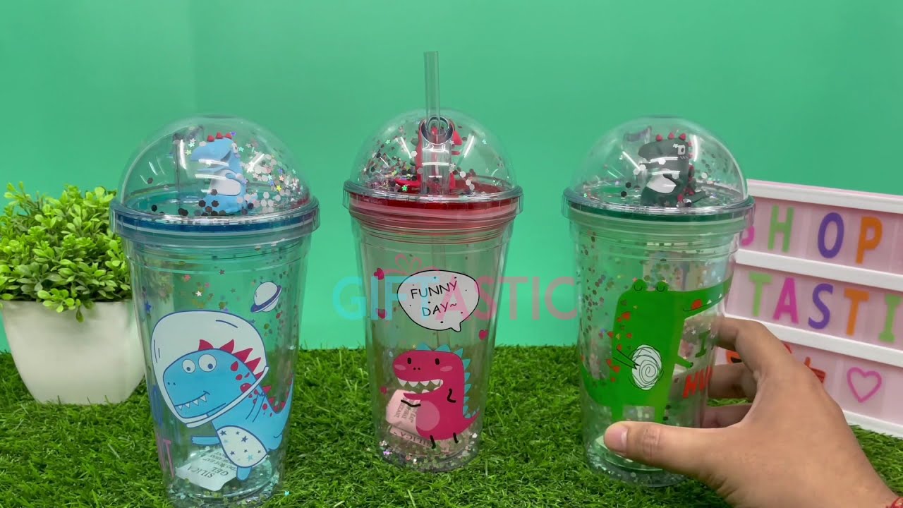 Dinosaur Glitter Sipper Mug | Unique & Quirky Gift Online