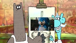 Chowder and friends draw Sonic the Hedgehog