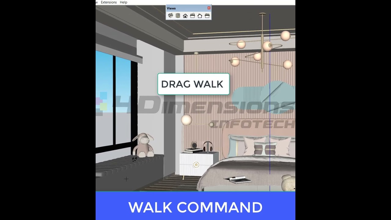 How to Use the Walk Tool in SketchUp 