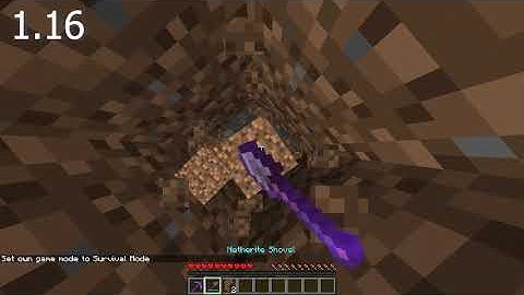 Digging Straight Down in 1.16 vs 1.17