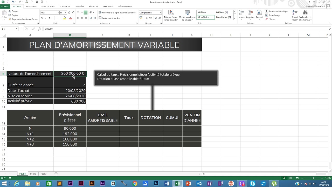 Tableau Amortissement Emprunt Excel Gratuit Avec Différé