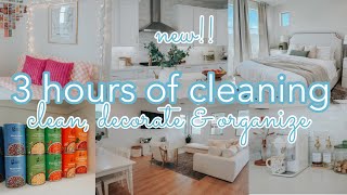 NEW ✨ 3 HOUR CLEANING MARATHON || Clean, decorate and organize || Cleaning motivation