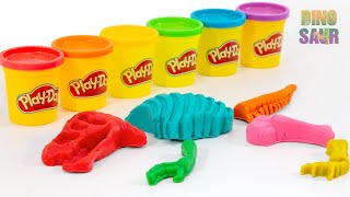 플레이도우로 만드는 공룡 화석  우리 같이 만들어 봅시다! Dinosaur fossils made from playdoh  Let&#39;s make it together!