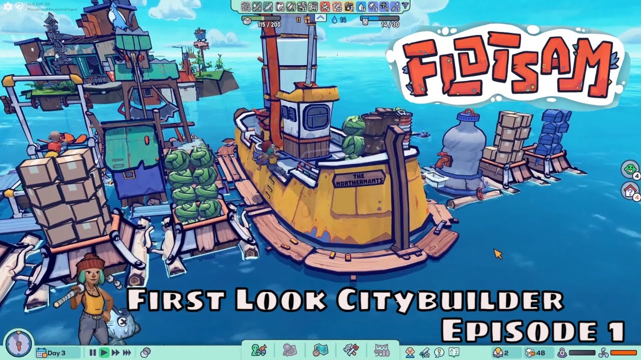 Flotsam - Episode 1 - First look - Build a floating town #Flotsam # ...