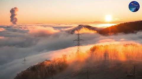 Clouds Loop Moving Background Animated Video Effect and peaceful sounds