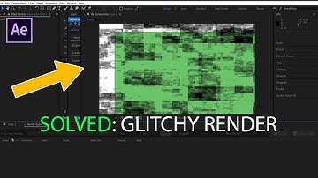 How to fix after effects glitchy render