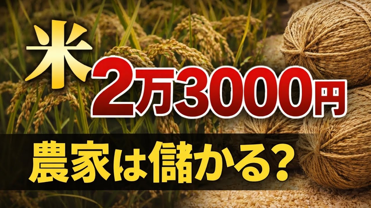ありがとうございました。お米　2019年産   6000円 What will happen to farmers' profits when 60kg of rice costs