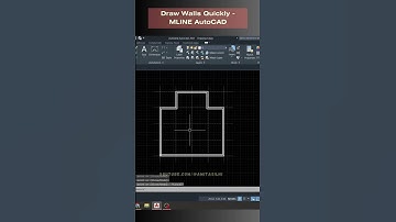 MLine (Multiline) Command for Walls | AutoCAD Tips & Tricks #shorts #autocad #tutorial #shortvideo