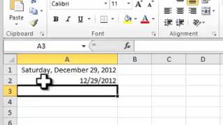Excel 2010: How To Add Today's Date - Tutorial Tips and Tricks
