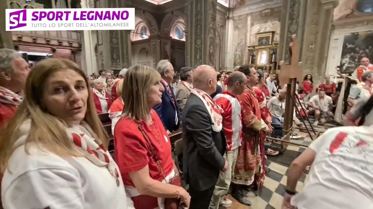 Palio di Legnano, San Magno riporta il Crocione in Basilica