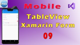TableView in Xamarin.Forms - mobile development. Visual Studio 2019 with C# - (#9)