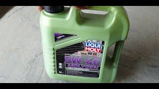 liqui moly 5w 40 molygen engine oil 🛢 super value  for money oil #engineoil #volkswagen #skoda