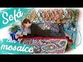 ¡NUNCA más volverás a tirar REVISTAS! - Decorando un SOFÁ con MOSAICO - MUY BARATO