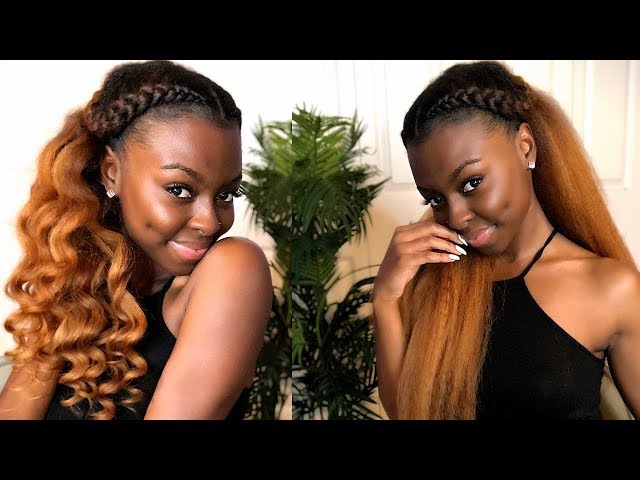 Braided Crown Hairstyle Better Length Clip Ins Youtube