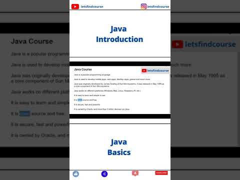 Introduction To Java Programming Language #java
