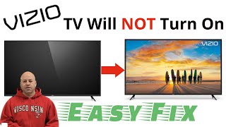 VIZIO TV Will NOT Turn On.  EASY FIX.