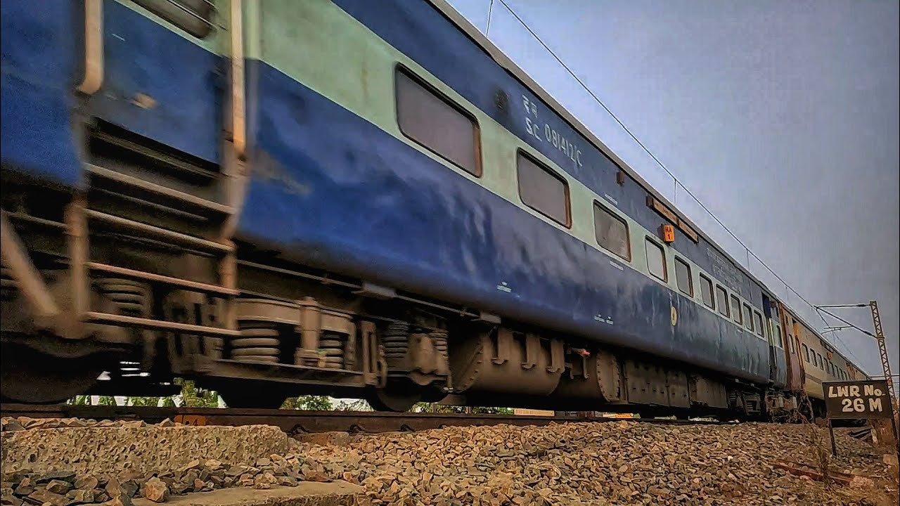 RED MONSTER WAP-4 HAULING OLD ICF COACHES TRAINS BACK TO BACK BULLET SPEED ACTION