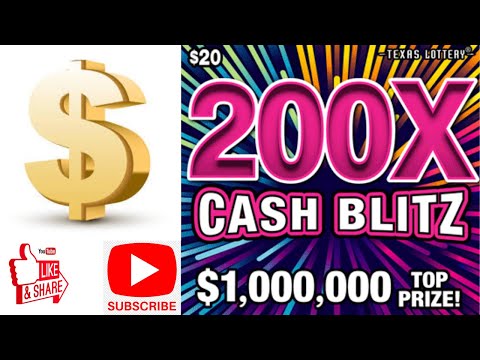 200X Cash Blitz Texas Lottery $20 Pack. #scratchtickets #lottery