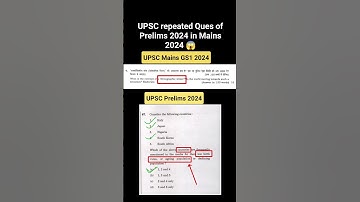 UPSC REPEATED PRELIMS 2024 QUES IN MAINS 2024 🤣 | UPSC 2025 PRELIMS