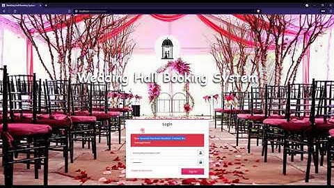 Wedding Hall Booking System in PHP DEMO