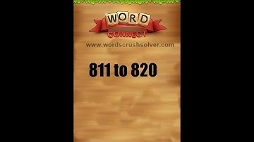 Word Connect Level 811 812 813 814 815 816 817 818 819 820