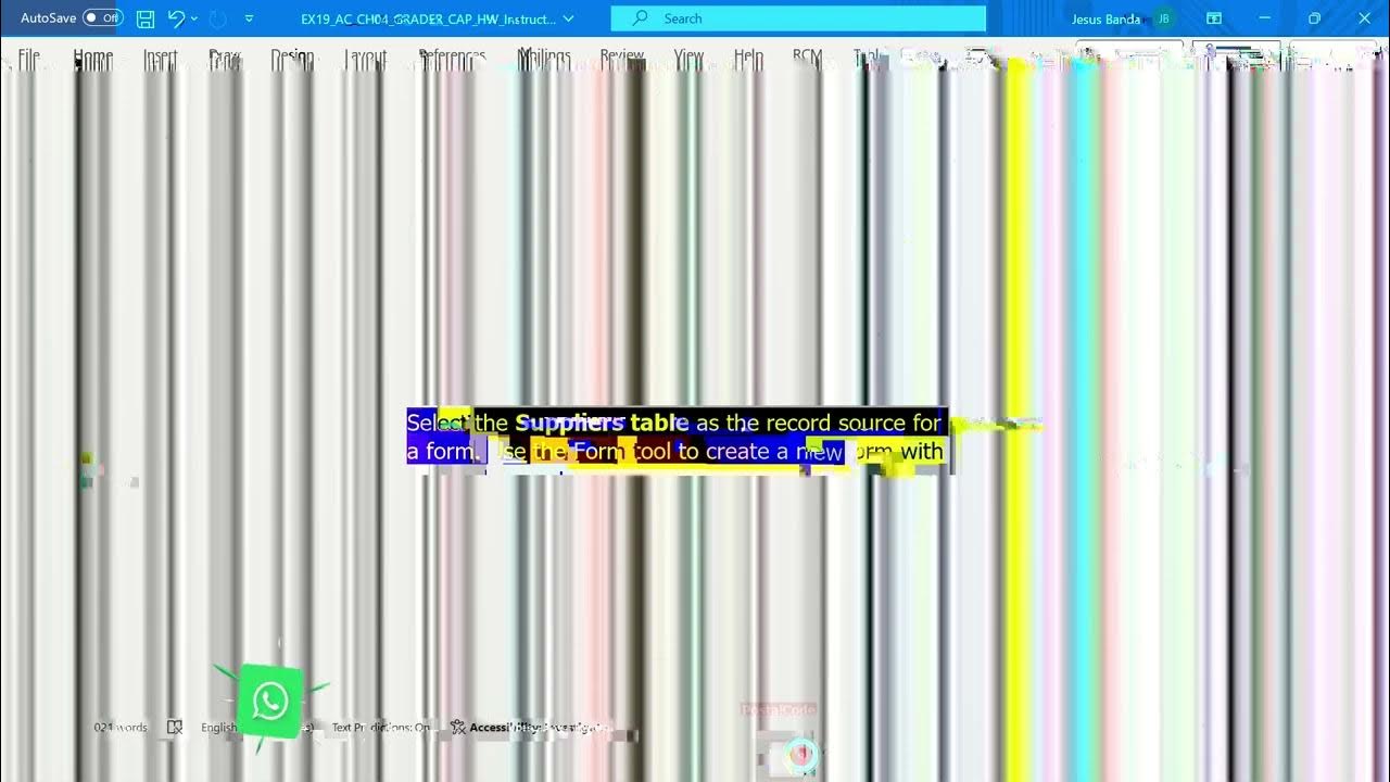Exp19_access_ch04_cap - Foodies Forms And Reports 1.2 Exp19_Access_Ch04_Cap - Foodies Forms and Reports 1.2 | Ch04 Cap