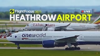 Heathrow Airport Live Arrivals STRONG CROSSWIND - Saturday 01st June 2024