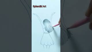 Girl drawing easy/Ladki drawing kaise Karen #shorts #youtubeshorts