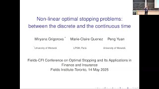 Non-linear optimal stopping problems: between the discrete and the continuous time