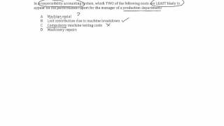 CIMA P1 MOCK 1 Q19