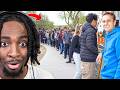 HE GAVE EMPTY FOOD TRUCKS 100 CUSTOMERS!
