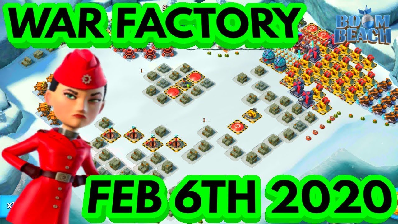 Boom Beach | EASY WAR FACTORY GUIDE | FEB 6TH 2020 | GRAPPLER CITY