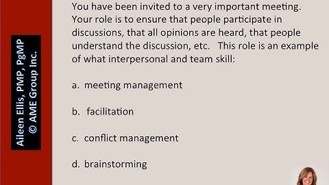 PMP Exam Prep - Interpersonal skills with Aileen Ellis, PMP, PgMP