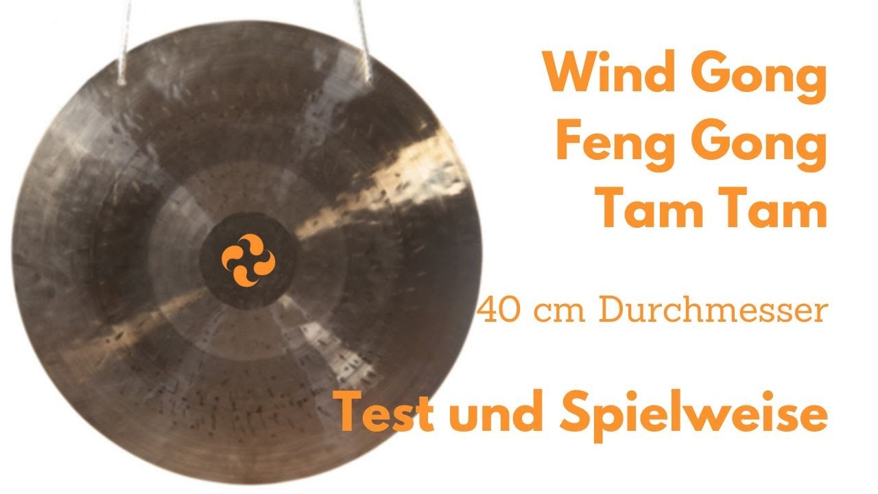 Goldener Wind Gong 40 cm Durchmesser Ratgeber Tam Tam Feng Gong im