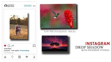 how to create drop shadow on images | instagram photo upload drop shadow trick |