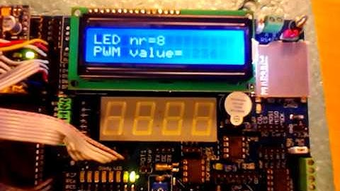 Atmega32 Button LED PWM LCD