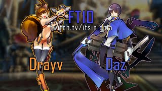 Blazing Point Exhibitions: Drayv (Makoto) Vs Daz (Hibiki) | BBCF FT10