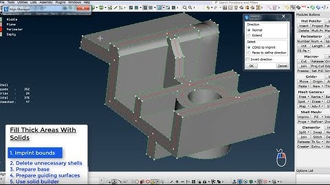 Casted parts modeling: An example how to treat thick areas
