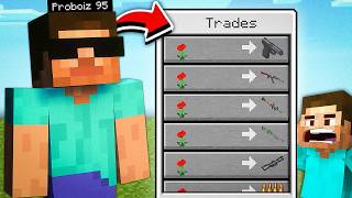 Minecraft, But Youtubers Trade OP Guns... screenshot 5