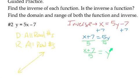 Algebra 2 6.7 inverse relations and functions video lesson